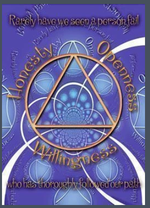 74. Honest Open Willing, AA Triangle. B46 - Premium Cards from Hazelden - Just $2.95! Shop now at Choices Books & Gifts