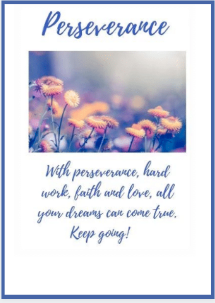 87.  Perseverance, Flower Card. D9 - Premium Cards from Choices - Just $2.95! Shop now at Choices Books & Gifts