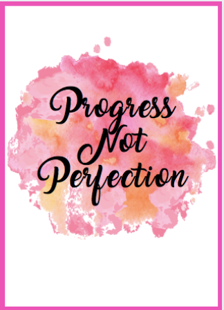 89. Progress Not Perfection, Pink Card. B34 - Premium Cards from Choices - Just $2.95! Shop now at Choices Books & Gifts