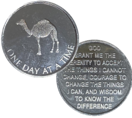 C14. Camel ODAT, Serenity Prayer (back), Aluminum Coin DC2 - Premium Medallions from Wendells - Just $1! Shop now at Choices Books & Gifts
