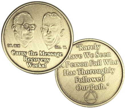 C15a. Carry the Message, Bill & Bob Bronze Coin.  BRM100 - Premium Medallions from Wendells - Just $2.50! Shop now at Choices Books & Gifts