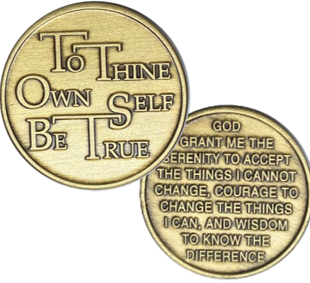 C60. To Thine Own Self Be True, Bronze.  BRM74 - Premium Medallions from Wendells - Just $2.50! Shop now at Choices Books & Gifts
