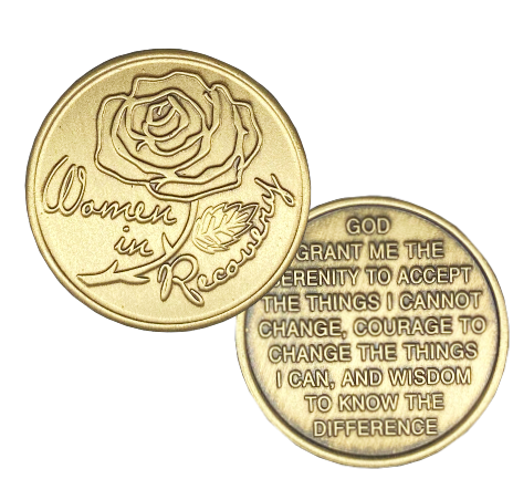 C65. Women in Recovery, Serenity Prayer (back), Bronze Coin.  BRM4 - Premium Medallions from Wendells - Just $2.50! Shop now at Choices Books & Gifts