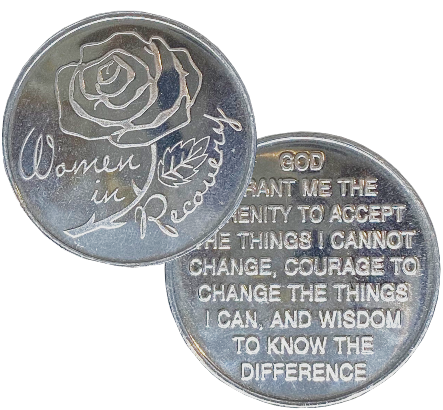 C66. Women In Recovery, Serenity Prayer Aluminum Coin - Premium Medallions from Wendells - Just $1! Shop now at Choices Books & Gifts