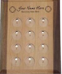 G012. 12 Medallion Holder, NA, Personalized w NA Symbol - Premium Gifts from Wooden U recover - Just $64.95! Shop now at Choices Books & Gifts