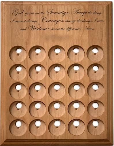 G019. 25 Medallion Holder, Serenity Prayer - Personalized - Premium Gifts from Wooden U recover - Just $99.95! Shop now at Choices Books & Gifts