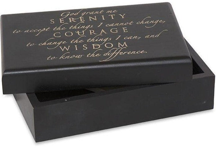 G023. God Box: Wood, Black Serenity Prayer Box. G17 - Premium Gifts from Abbey Press - Just $29.95! Shop now at Choices Books & Gifts