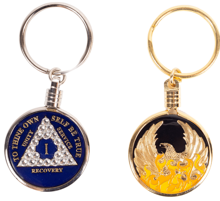 G038. Medallion Holder Key Chain:  Gold - Premium Gifts from None - Just $5.95! Shop now at Choices Books & Gifts