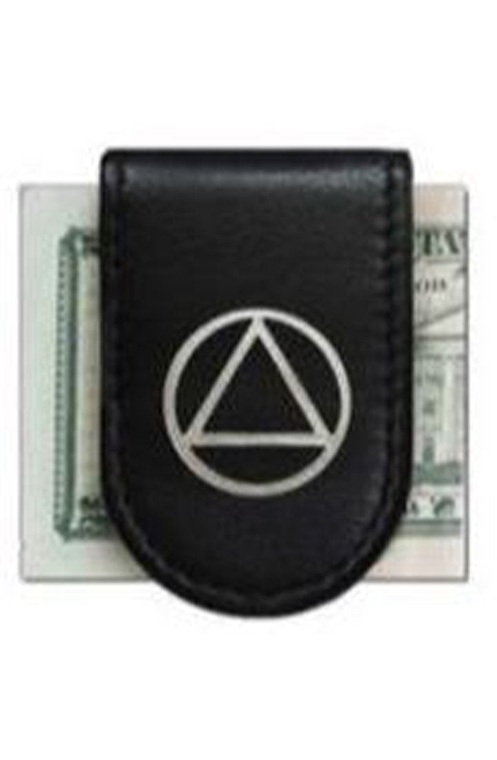 G054. Money Clip: AA & NA Leather Magnetic Money Clip - Premium Gifts from Recovery Accents - Just $14.95! Shop now at Choices Books & Gifts