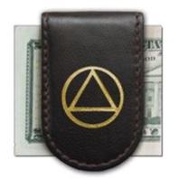 G054. Money Clip: AA & NA Leather Magnetic Money Clip - Premium Gifts from Recovery Accents - Just $14.95! Shop now at Choices Books & Gifts