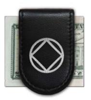 G054. Money Clip: AA & NA Leather Magnetic Money Clip - Premium Gifts from Recovery Accents - Just $14.95! Shop now at Choices Books & Gifts