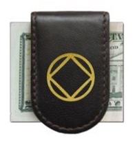G056. Money Clip: AA & NA Leather Magnetic Money Clip - Premium Gifts from Recovery Accents - Just $14.95! Shop now at Choices Books & Gifts