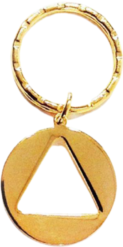 G068. Key Chain: AA Symbol Gold - Premium Gifts from Pins N Gifts - Just $5.95! Shop now at Choices Books & Gifts