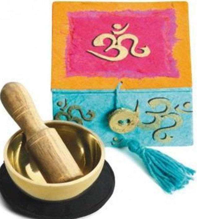 G134. Chakra Mini Singing Bowl - Om Symbol 2 - Choices Books & Gifts