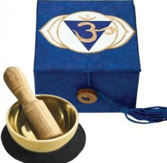 G140. Chakra Mini Singing Bowl - 6th Chakra, Third Eye - Choices Books & Gifts