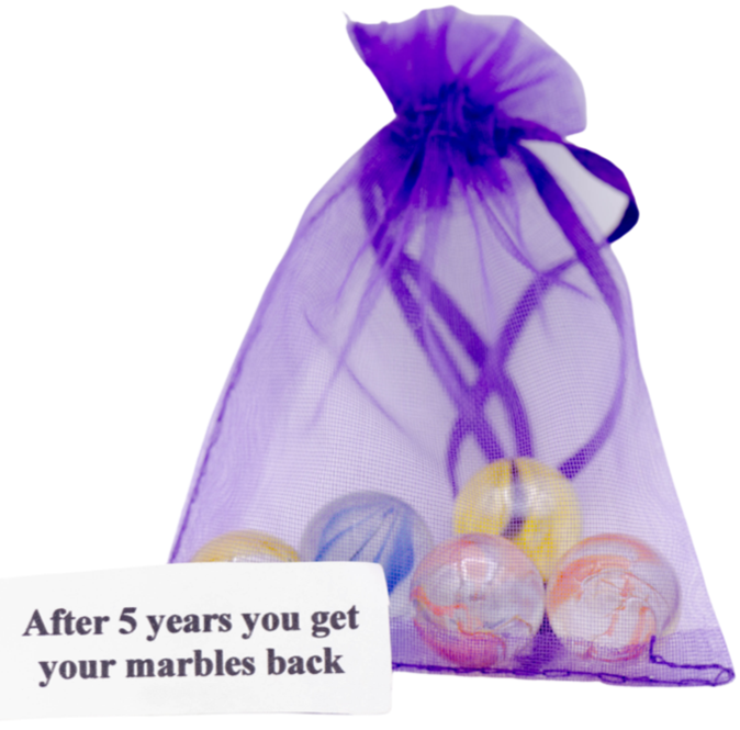 G084. Marbles - Get your Marbles Back at 5 Years - Premium Gifts from Choices - Just $3.95! Shop now at Choices Books & Gifts