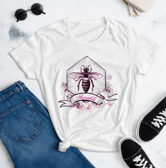 G114. Bee Humble Tshirt (Women's) - Many Colors Available - Premium Gifts from Daniella Darren Park - Just $29.95! Shop now at Choices Books & Gifts