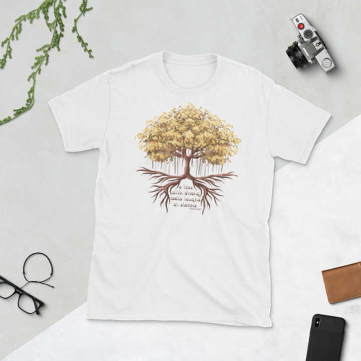 G117. Tree with Strong Roots TShirt (Unisex) - Many Colors Available - Premium Gifts from Daniella Darren Park - Just $29.95! Shop now at Choices Books & Gifts