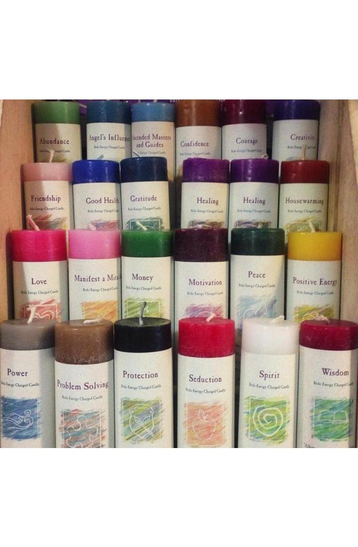 G119. Candle: Herbal Magic Pillars* - Premium Gifts from CRYSTAL JOURNEY CANDLES - Just $11.95! Shop now at Choices Books & Gifts