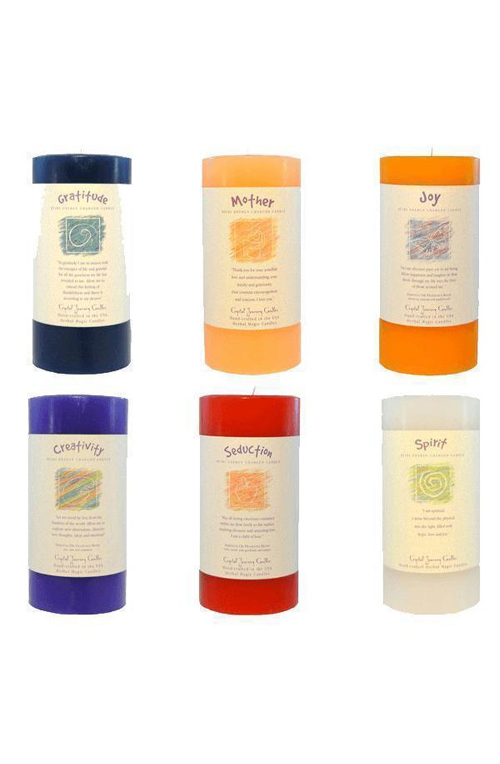 G121. Herbal Magic Large Pillars* - Premium Gifts from CRYSTAL JOURNEY CANDLES - Just $19.95! Shop now at Choices Books & Gifts