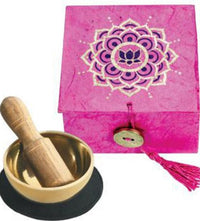G132. Chakra Mini Singing Bowl - Lotus Symbol