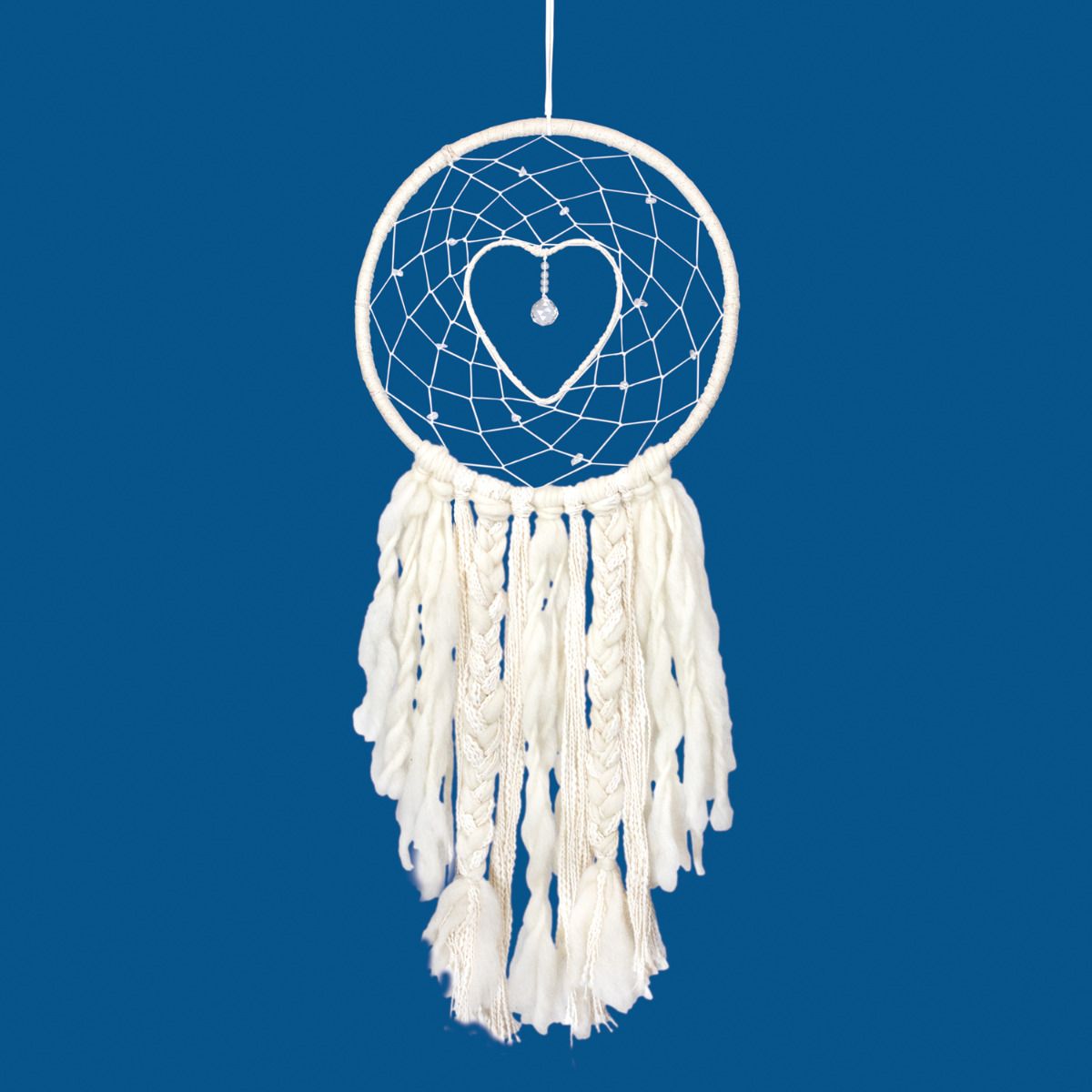 G166. Dreamcatcher: Crystal Heart - Premium Gifts from DZI Handmade - Just $44.95! Shop now at Choices Books & Gifts