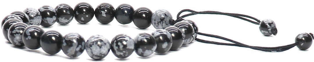 ZC01. Snowflake Obsidian Crystal Bracelet - Choices Books & Gifts