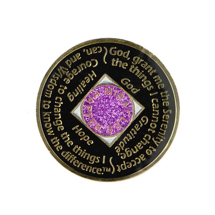 #N20. NA Glitter Lavender w LGBT Bling (1-45) - Premium Medallions from Choices - Just $21.95! Shop now at Choices Books & Gifts