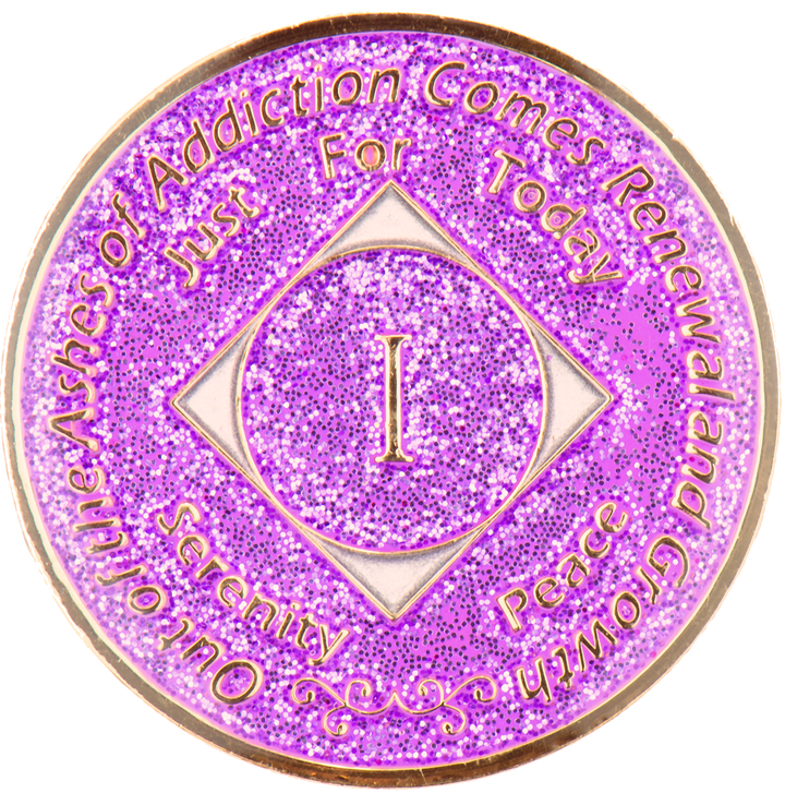 #N21. NA Glitter Chip - Lavender Coin (1-45) - Premium NewChips from Choices - Just $13.95! Shop now at Choices Books & Gifts