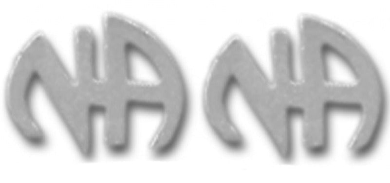 NSE34.Sterling Silver Stud EarringsNarcotics Anonymous, Small "NA " Initials - Premium Jewelry from 12 Step Gold by Jonathan Friedman - Just $15! Shop now at Choices Books & Gifts