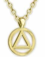 Nk28. AA Symbol High Polished Gold Plated Necklace - Premium Jewelry from Recovery Accents - Just $15.95! Shop now at Choices Books & Gifts