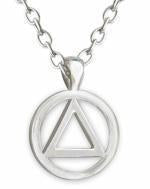 Nk29. AA Symbol High Polished Silver Necklace. Two Sizes - Premium Jewelry from Recovery Accents - Just $15.95! Shop now at Choices Books & Gifts