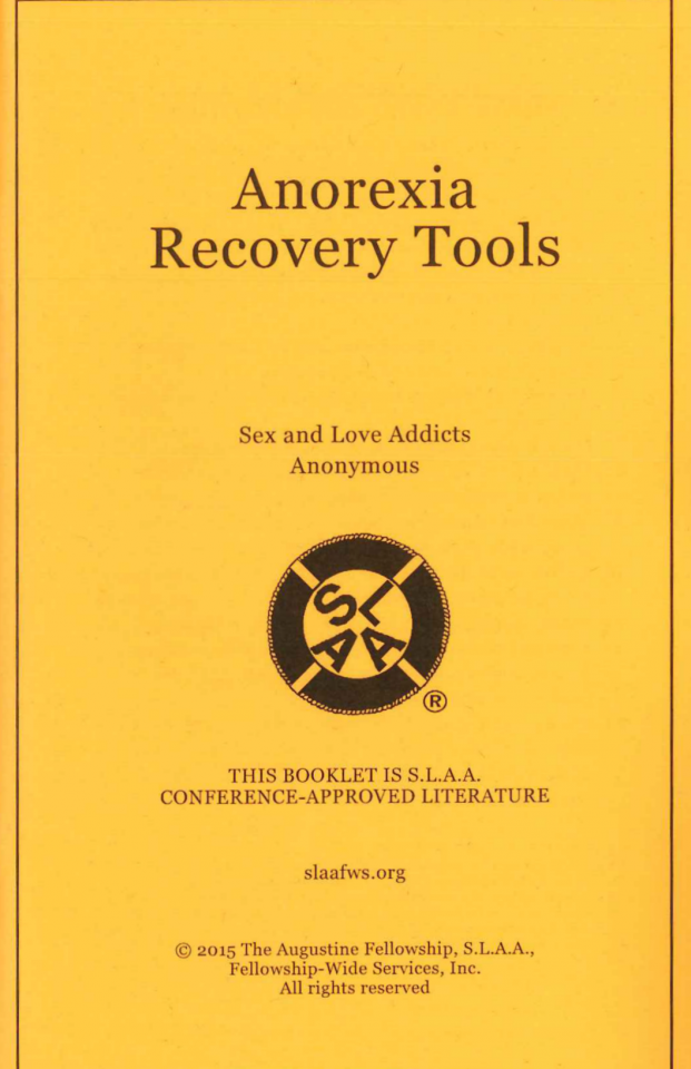 SLAA:  Anorexia Recovery Tools - Premium Books from U.S. GAMES SYSTEMS, INC - Just $8! Shop now at Choices Books & Gifts