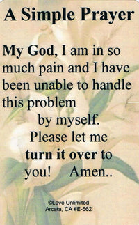 Wallet card: A Simple Prayer - Premium Gifts from Love Unlimited - Just $1.25! Shop now at Choices Books & Gifts