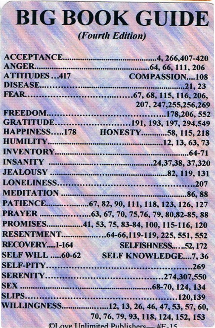 Wallet card: Big Book Guide - Choices Books & Gifts