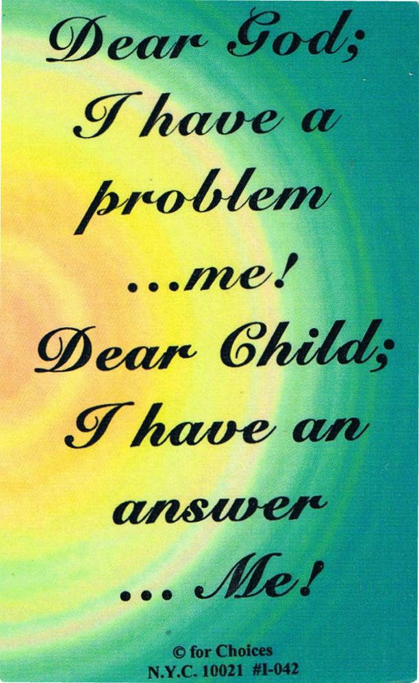 Wallet card: Dear God - Choices Books & Gifts