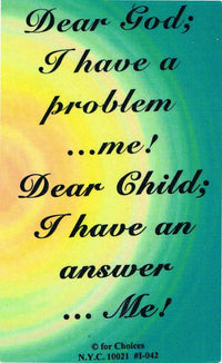 Wallet card: Dear God - Premium Gifts from Love Unlimited - Just $1.25! Shop now at Choices Books & Gifts