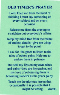 Wallet card: Old Timers - Premium Gifts from Love Unlimited - Just $1.25! Shop now at Choices Books & Gifts