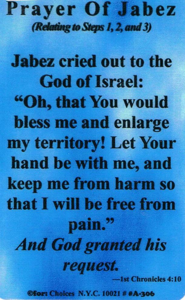 Wallet card: Prayer of Jabez - Choices Books & Gifts