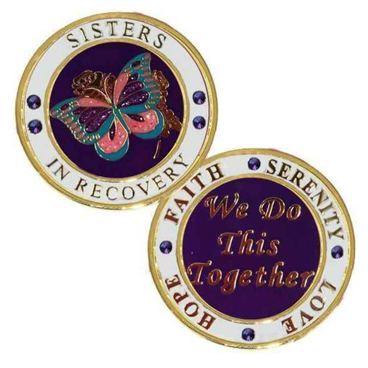 #Z12. Sisters In Recovery Medallion - Premium Medallions from Choices - Just $13.95! Shop now at Choices Books & Gifts