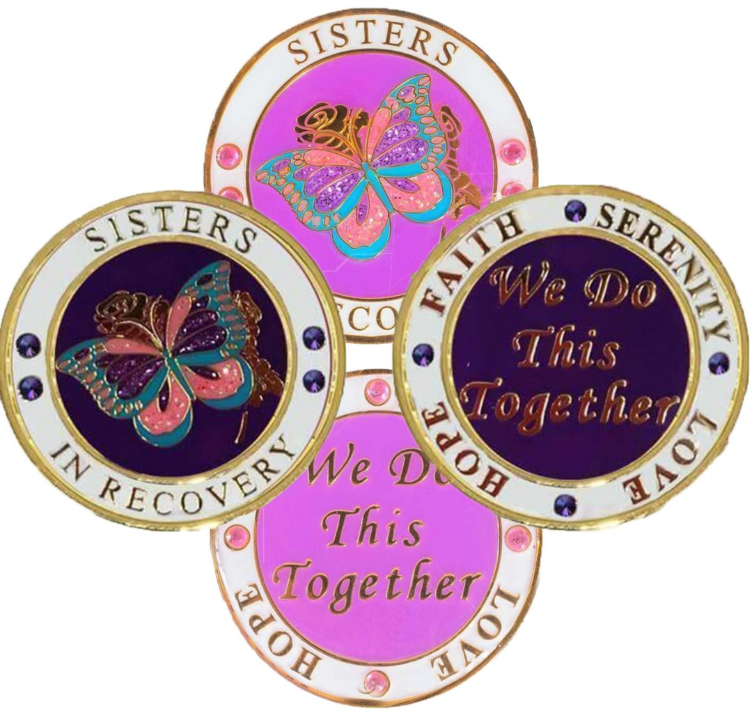 #Z12. Sisters In Recovery Medallion - Premium Medallions from Choices - Just $13.95! Shop now at Choices Books & Gifts