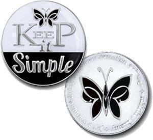 #Z19. Keep It Simple Medallion - Premium Medallions from Recovery Accents - Just $13.95! Shop now at Choices Books & Gifts