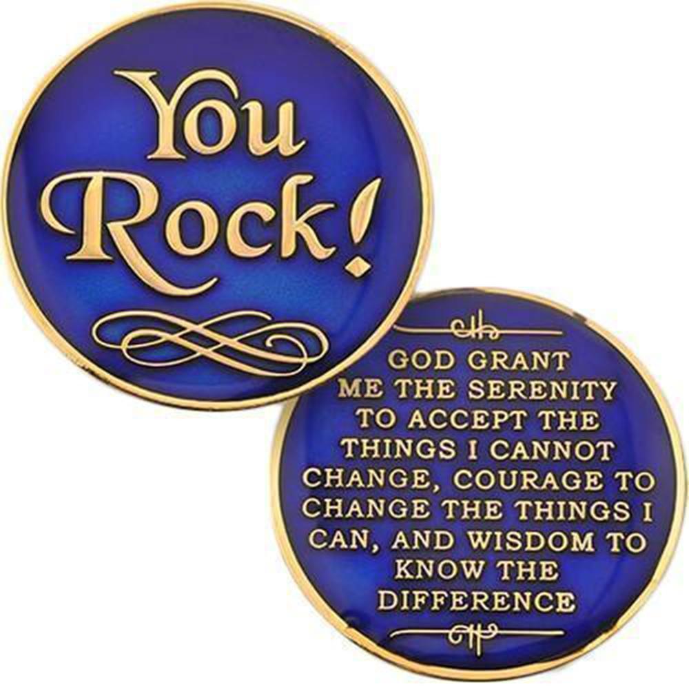#Z24. You Rock Recovery Medallion - Premium Medallions from Choices - Just $13.95! Shop now at Choices Books & Gifts