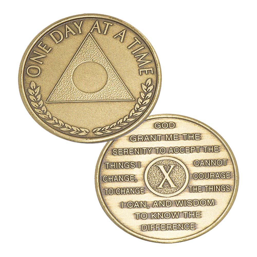 #Z65.  Al-Anon Medallion in Bronze With White Crystals (years 1-40) - Premium Medallions from Choices - Just $9.95! Shop now at Choices Books & Gifts