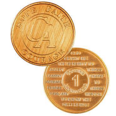 #Z67. Cocaine Anonymous Medallion (Years 1-50) - Premium Medallions from Choices - Just $4! Shop now at Choices Books & Gifts