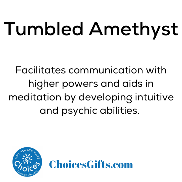 Z. Crystals: Amethyst (Tumbled) - Premium Gifts from Choices - Just $4.95! Shop now at Choices Books & Gifts