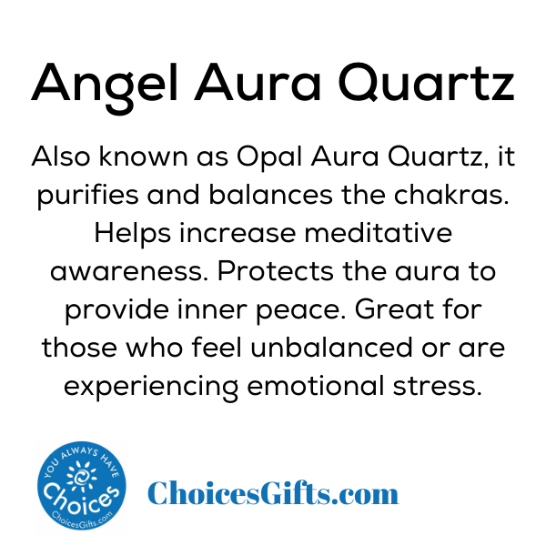 Z. Crystals: Angel Aura Quartz (Tumbled) - Premium Gifts from Choices - Just $4.95! Shop now at Choices Books & Gifts
