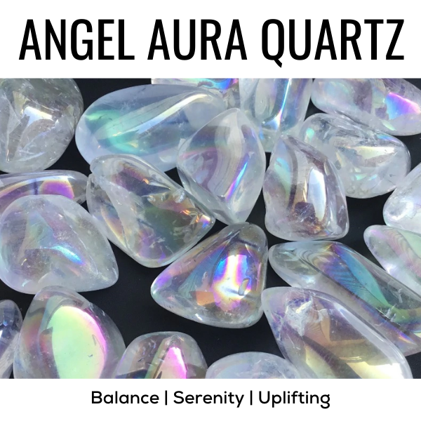 Z. Crystals: Angel Aura Quartz (Tumbled) - Choices Books & Gifts