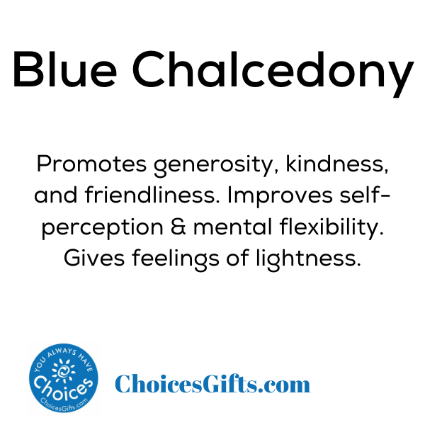 Z. Crystals: Blue Chalcedony (Tumbled) - Premium Gifts from Choices - Just $4.95! Shop now at Choices Books & Gifts