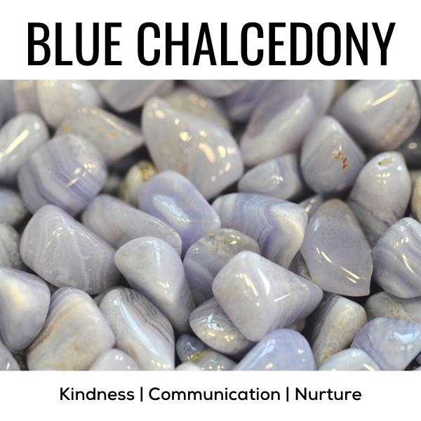 Z. Crystals: Blue Chalcedony (Tumbled) - Choices Books & Gifts